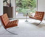 knoll barcelona chair leder braun